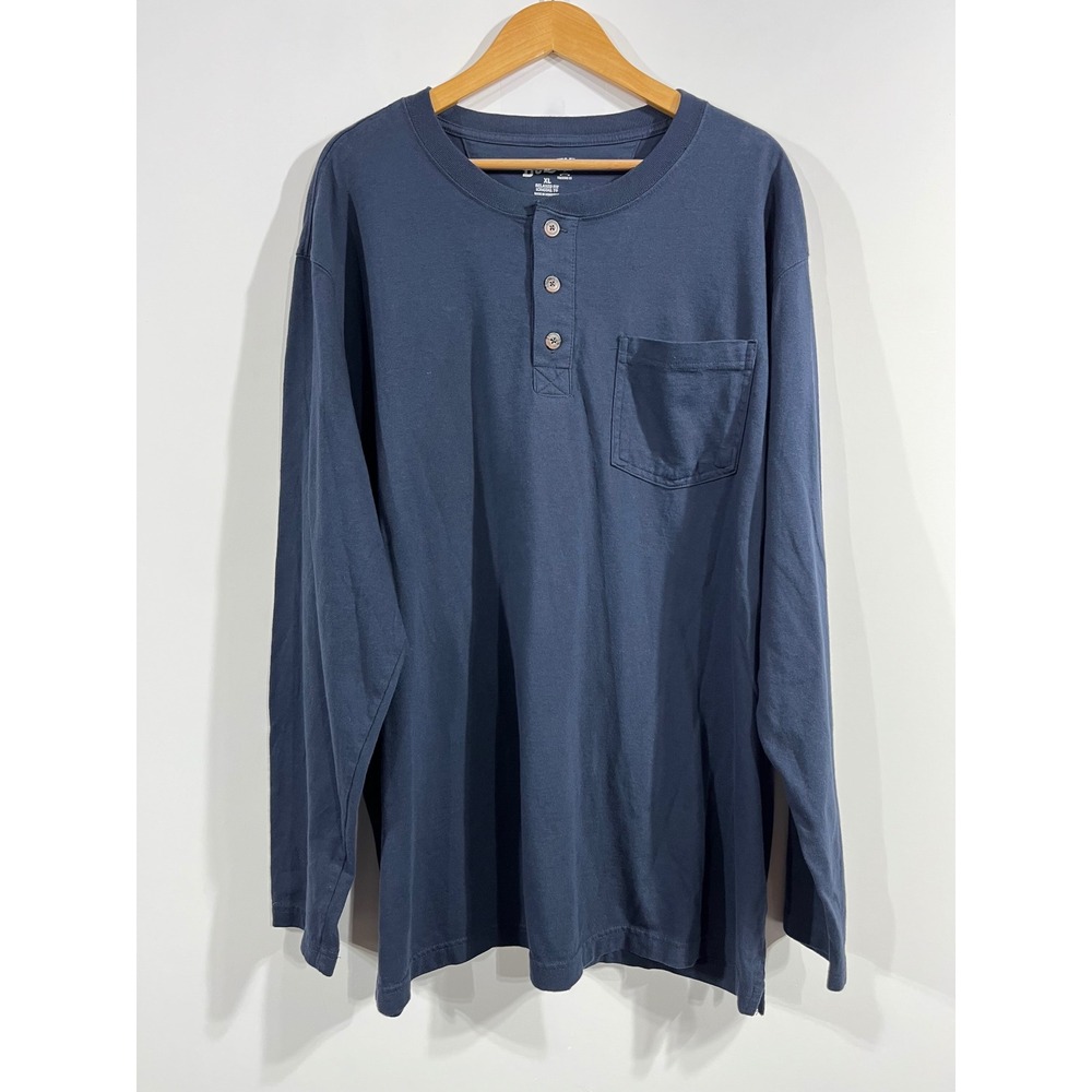 Duluth Trading Co Henley Mens XL Relaxed Fit Longtail T Long Sleeve Shirt Hiking